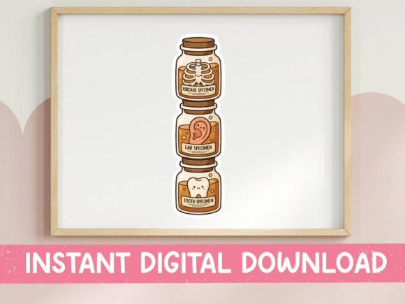 Anatomy Specimen Jar Stack SVG for Graphics & T-Shirt Designs