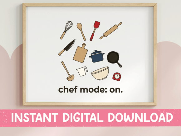Chef Mode on Cooking Scatter SVG Graphics