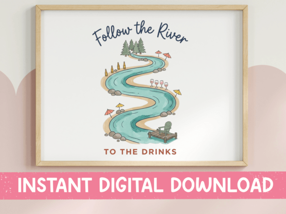 Follow the River to the Drinks Design Graphics