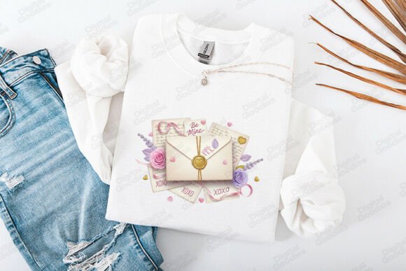 Romantic Love Letters Envelope Valentine Graphics