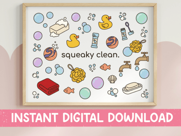 Squeaky Clean Bath Scatter SVG PNG