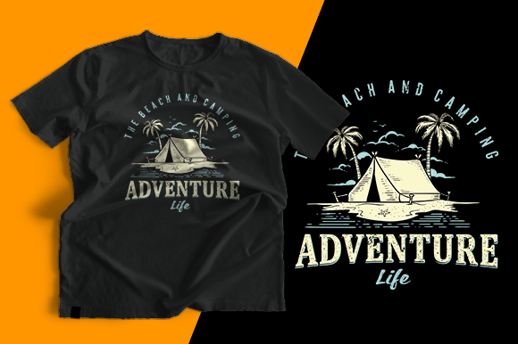T-shirt Design - Adventure Life: Graphics & Print Templates