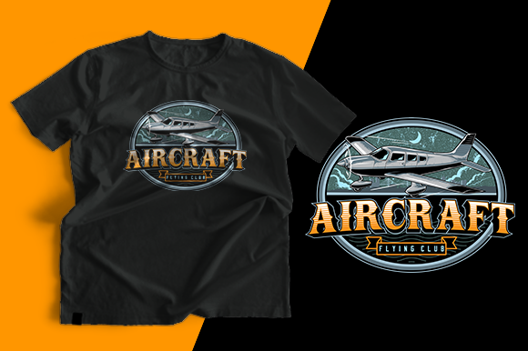 T-shirt Design - Aircraft: Graphics & Print Templates