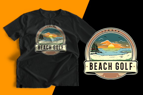 T-shirt Design - Beach Golf