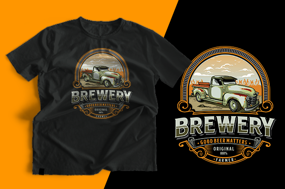 T-shirt Design - Brewery Graphics and Print Templates