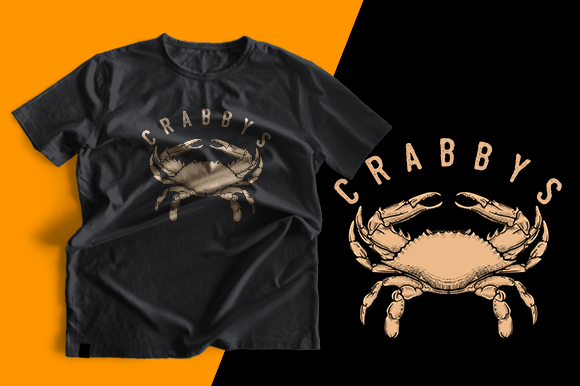 T-shirt Design - Crabbys: Graphics & Print Templates
