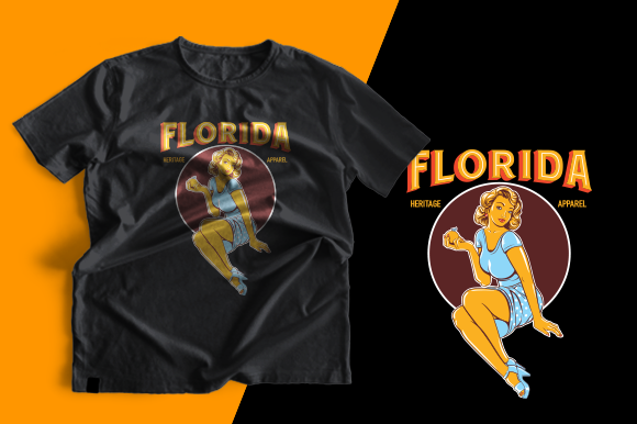 T-shirt Design - Florida: Graphics & Print Templates