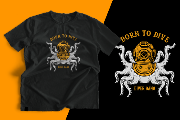 T-shirt Design - Octopus Helmet
