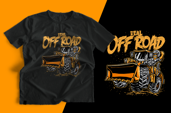 T-shirt Design - Real off Road: Graphics & Print Templates