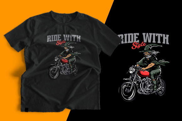 T-shirt Design - Ride with Style