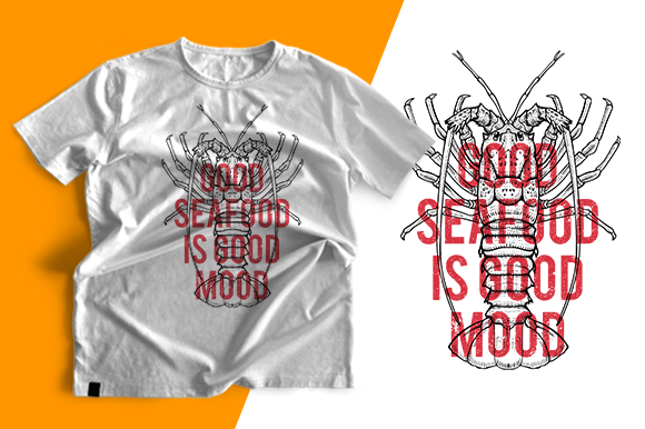 T-shirt Design - Seafood Good Mood