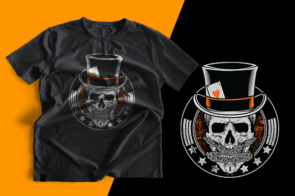 T-shirt Design - Skull Poker