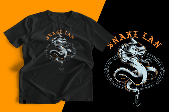 T-shirt Design - Snake Lan: Graphics for Print Templates
