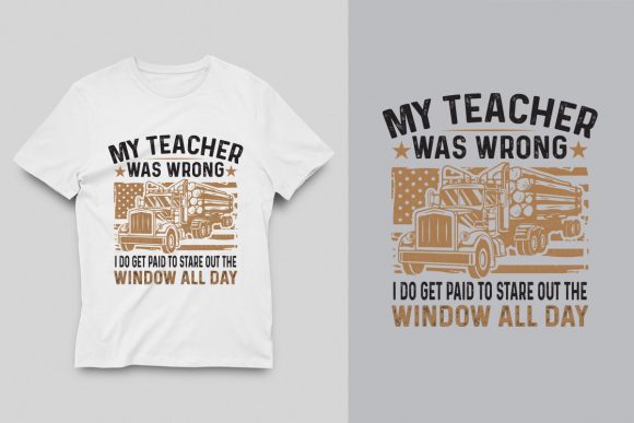 Truck Driver T Shirt Graphics & Print Templates