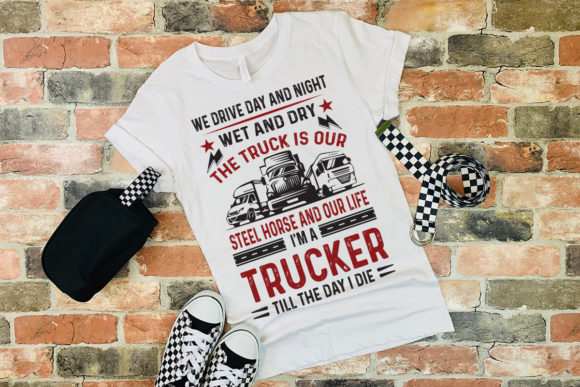 Truck Driver T-shirt SVG EPS PNG: Graphics for Local Print Templates